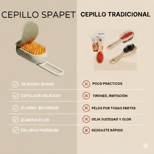SpaPet™ – Cepillo VaporCare Mascotas-2 unidades-
