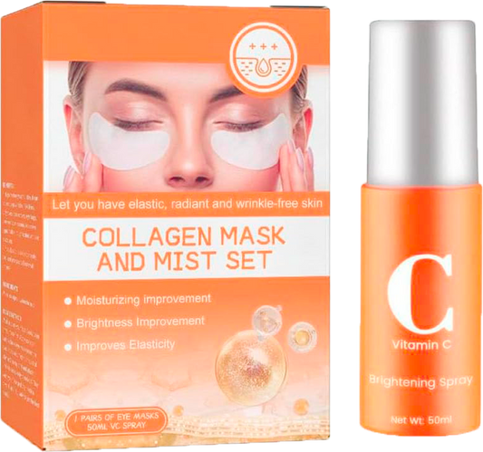 Máscara de colágeno soluble y set de spray. Tecnología coreana