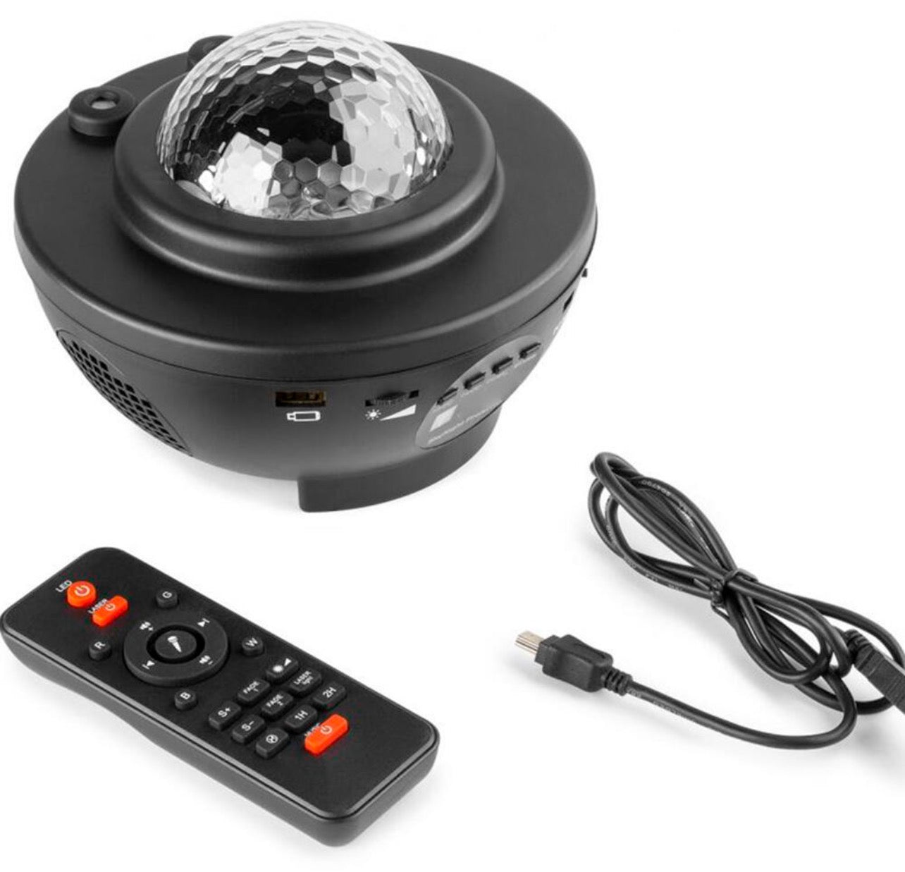 Proyector Estrellas Galaxia LED con Altavoz Bluetooth, Mando a Distancia, Temporizador y Luz Nocturna