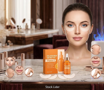 Máscara de colágeno soluble y set de spray. Tecnología coreana