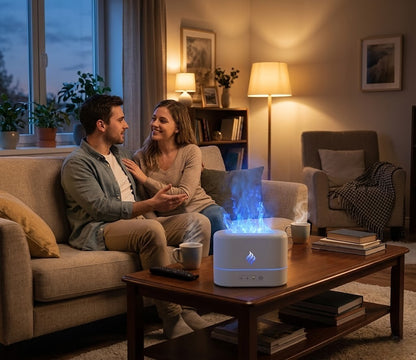 Difusor Ultrasónico Llama 7 Colores | Humidificador Aromaterapia