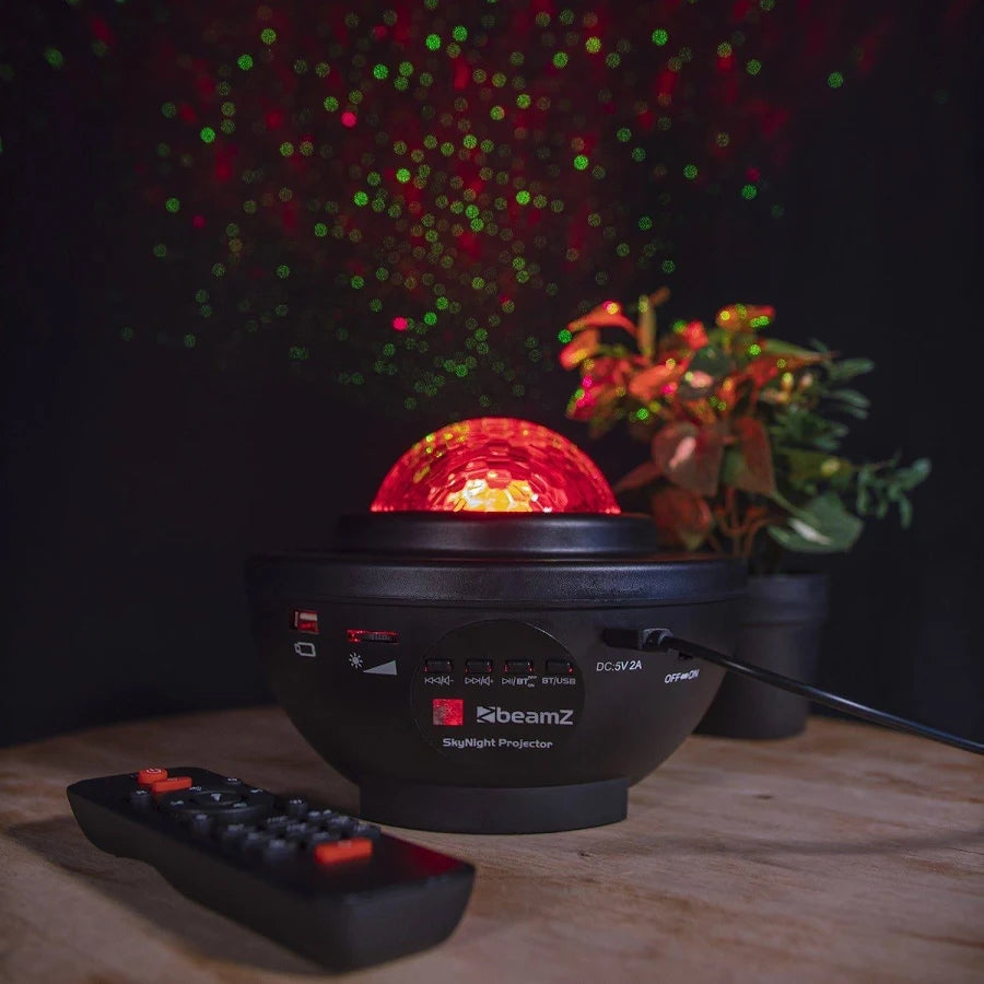 Proyector Estrellas Galaxia LED con Altavoz Bluetooth, Mando a Distancia, Temporizador y Luz Nocturna